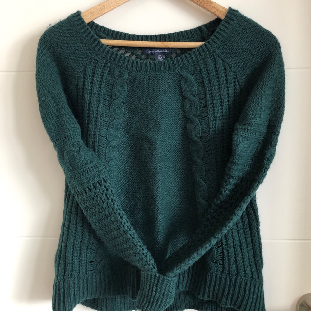 Women’s knitted Forrest green sweater